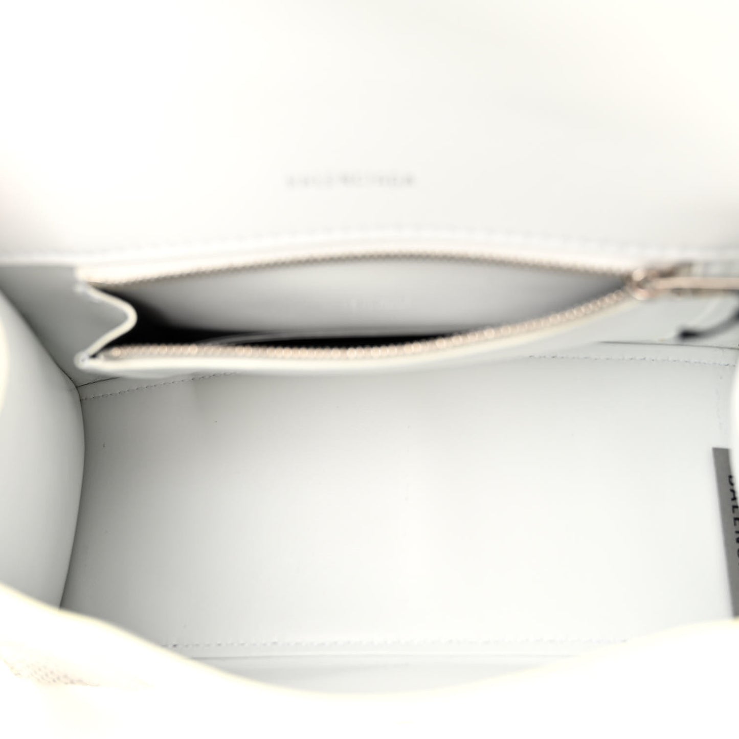 Matte Calfskin Snake Embossed Tonal B Small Hourglass Top Handle Bag Optic White