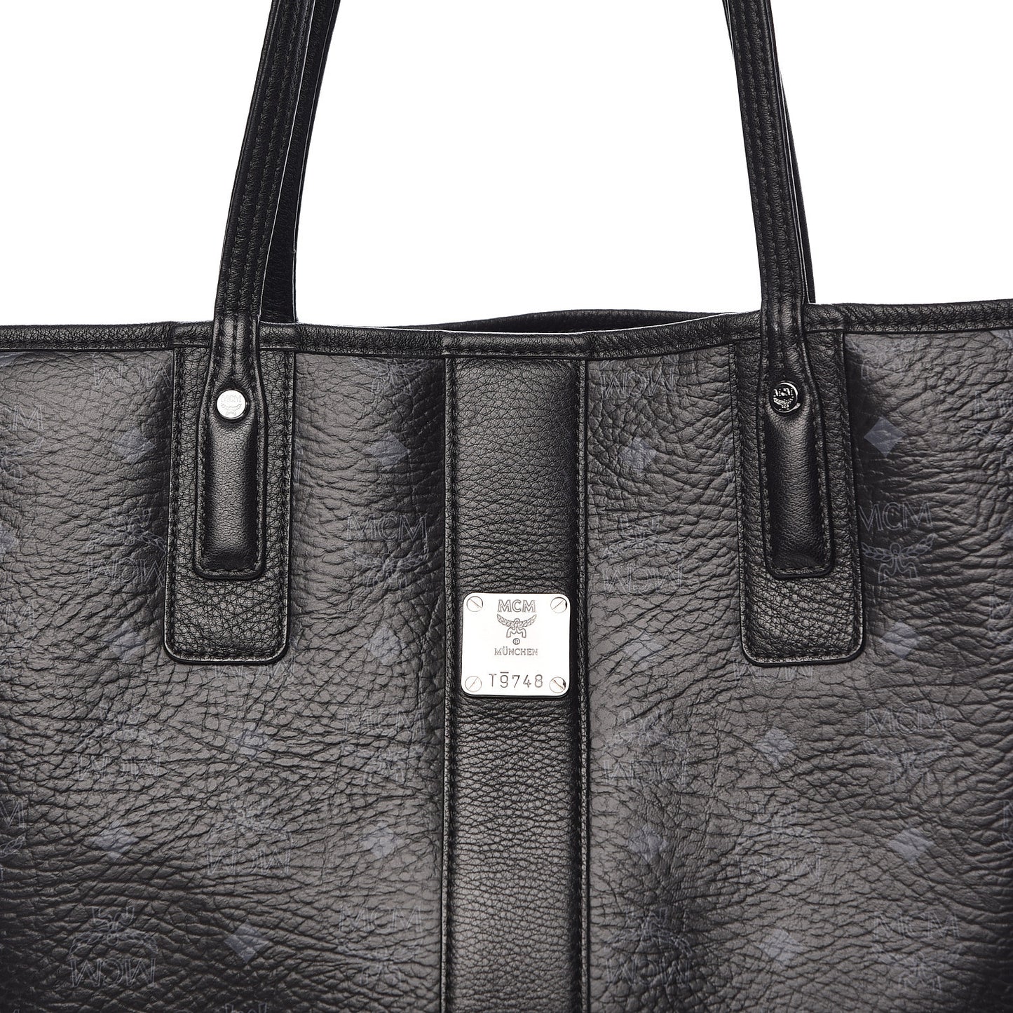 Visetos Medium Liz Reversible Shopper Tote Black