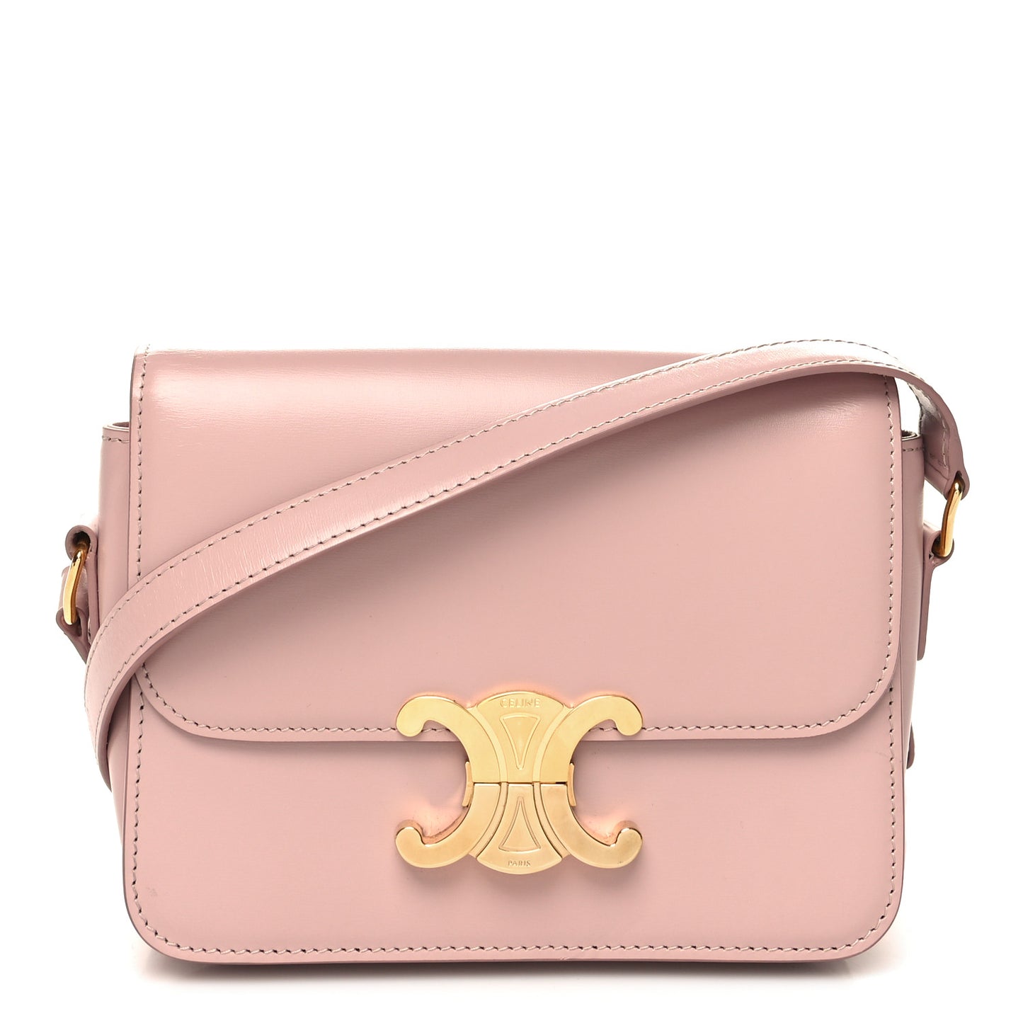 Shiny Calfskin Teen Triomphe Vintage Pink
