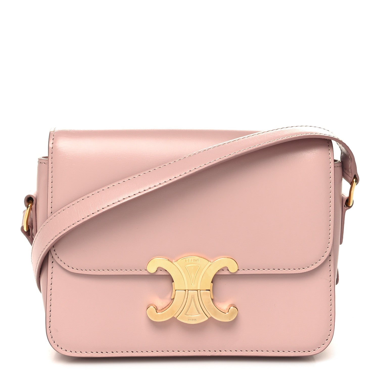 Celine Shiny Calfskin Teen Triomphe Vintage Pink 1 of 13