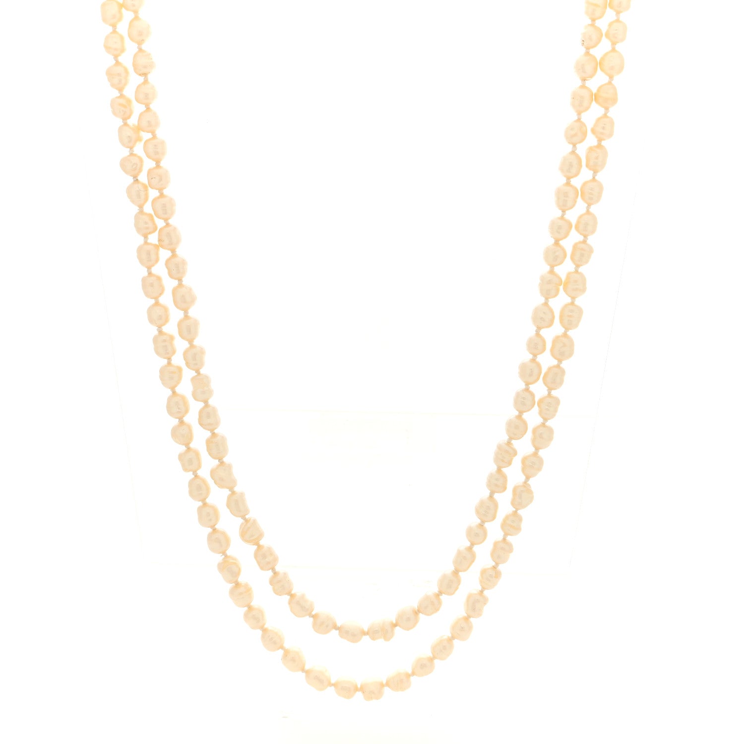 Chanel Pearl Long Necklace Gold 1 of 4