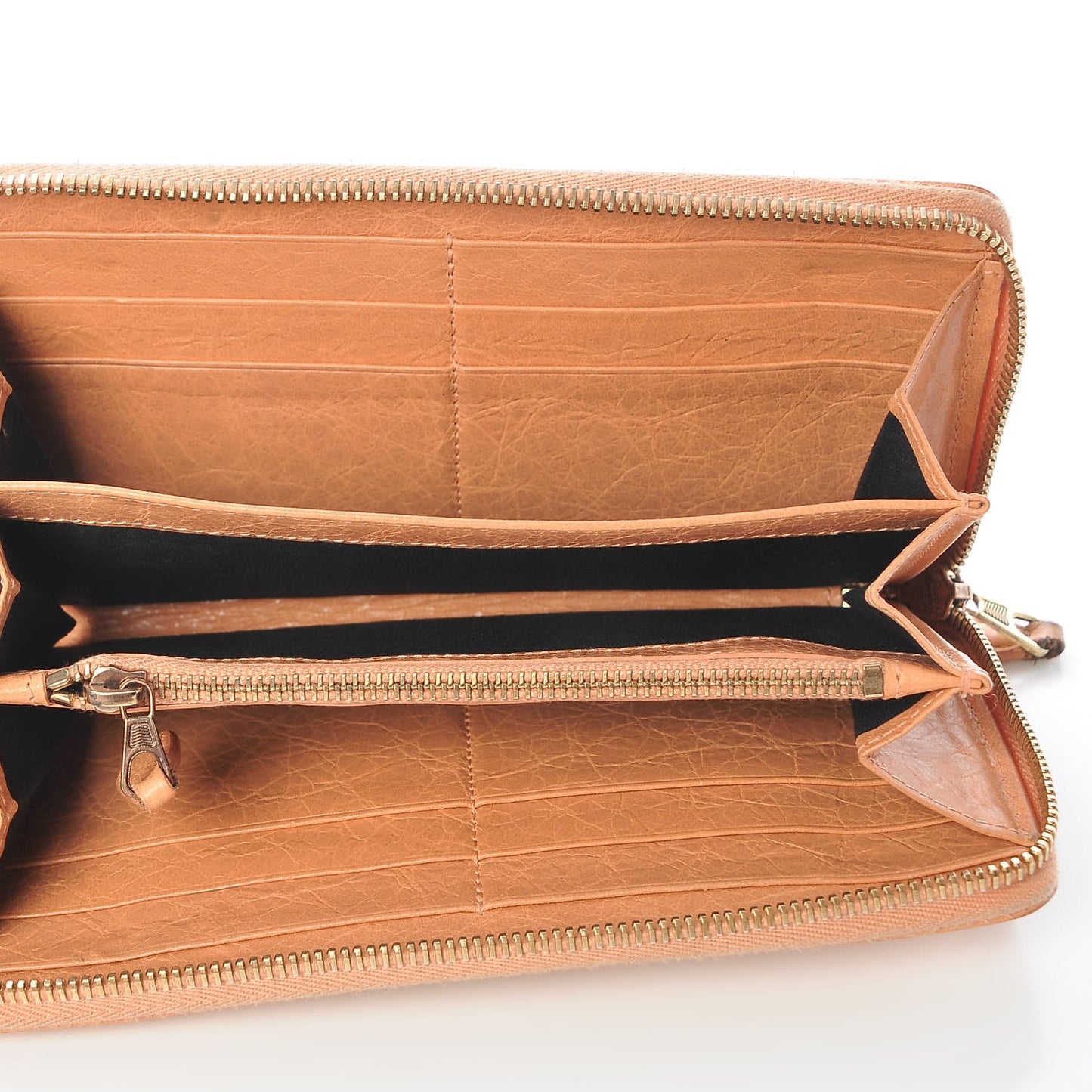Agneau Giant 12 Rose Gold Hardware Continental Zip Around Wallet Rose Blush