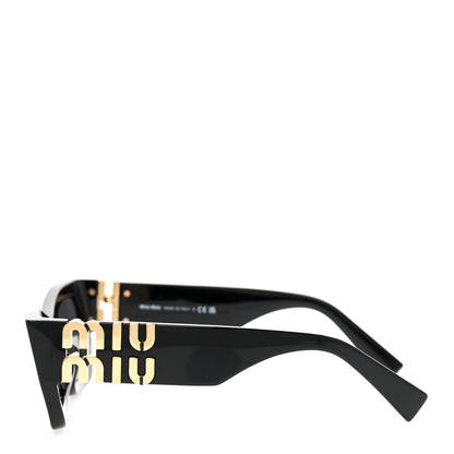 Miu Miu Acetate Rectangle Sunglasses SMU 09W Black 3 of 9