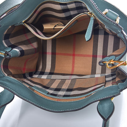 Burberry Soft Grain Calfskin Medium Buckle Tote Celadon Blue 6 of 9