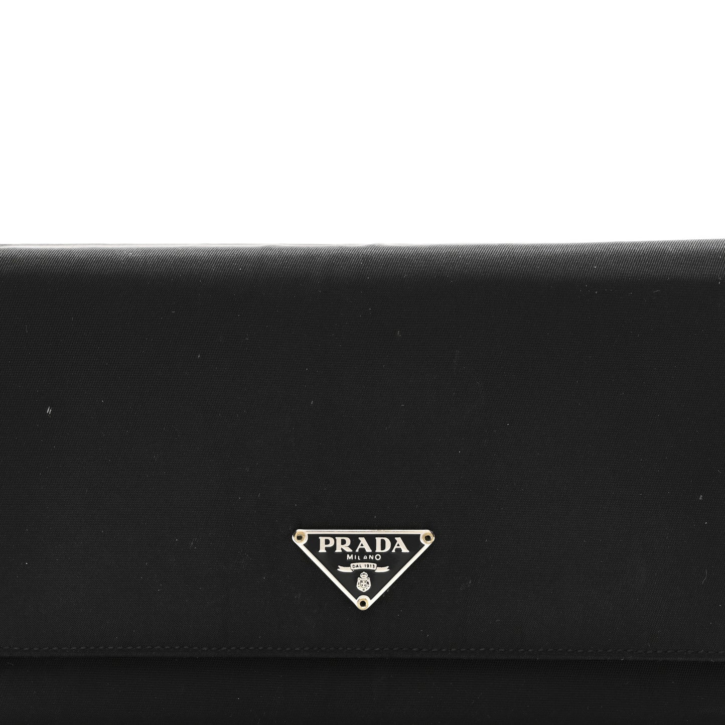 Tessuto Nylon Continental Flap Wallet Black