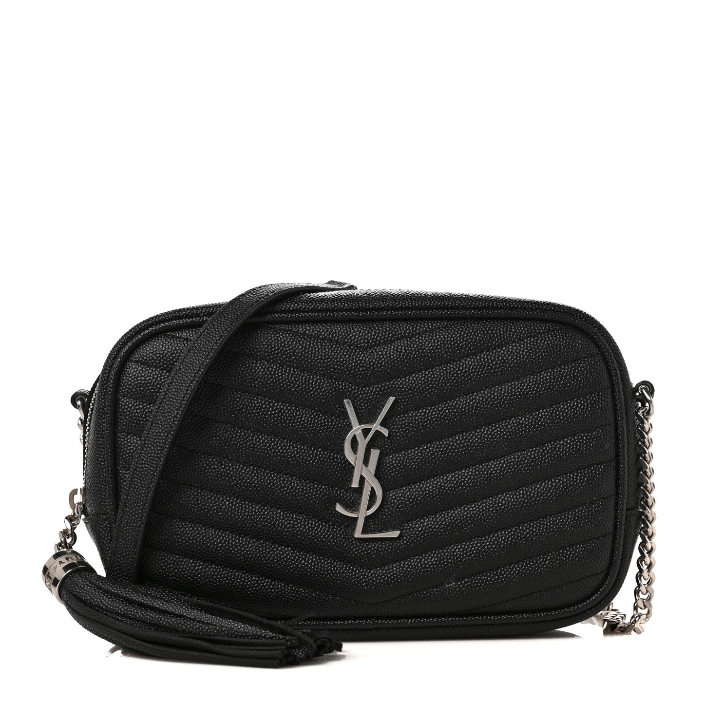 Grain De Poudre Matelasse Monogram Mini Lou Camera Bag Black