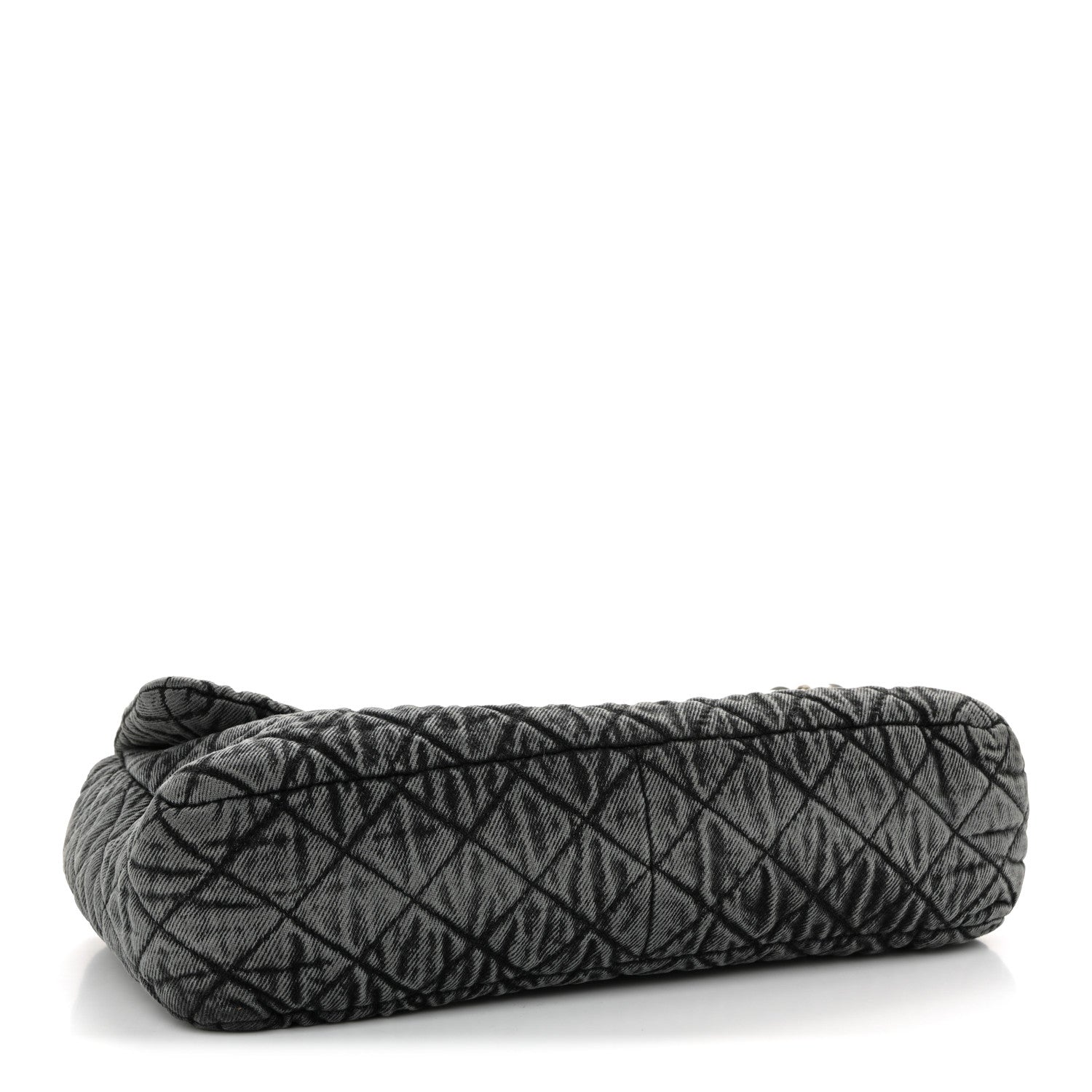 Chanel Denim Quilted Denimpression Flap Grey Black 4 of 11