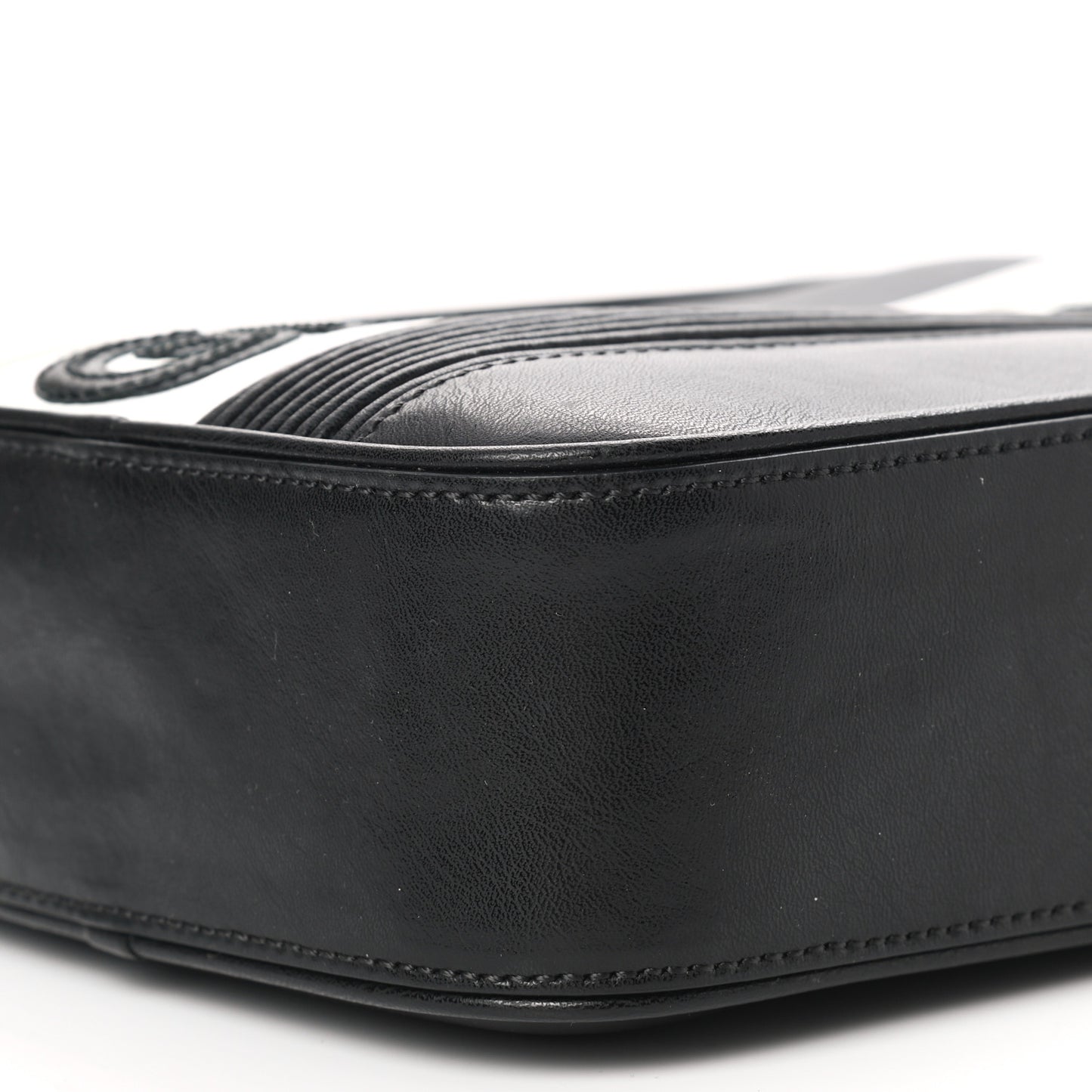 Calfskin MC3 Crossbody Bag Black White