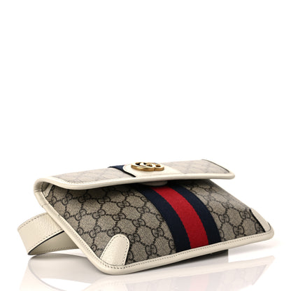 Gucci GG Supreme Monogram Web Small Ophidia Belt Bag 90 36 Beige Ebony White 3 of 9