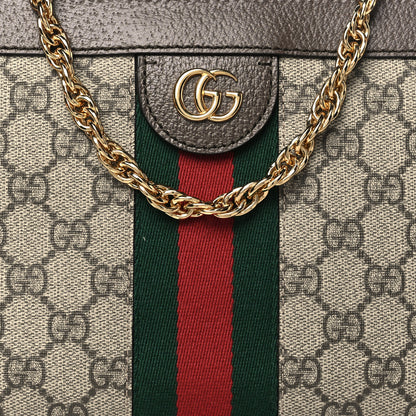 Gucci GG Supreme Monogram Web Small Ophidia Chain Shoulder Bag Brown 8 of 10
