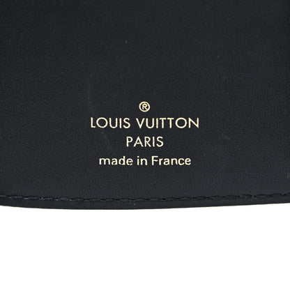 Louis Vuitton Monogram Flower Lock Compact Wallet Black 6 of 7