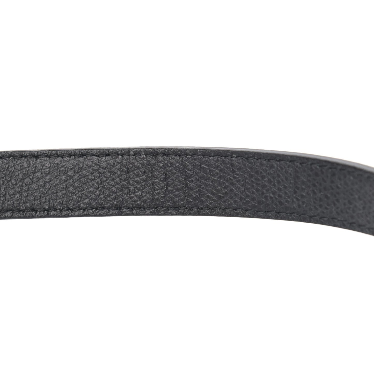 Grained Calfskin Saddle Belt Bag Black