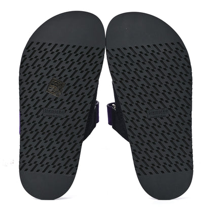Hermes Suede Goatskin Womens Chypre Sandals 36 Marine Violet Majorette 5 of 9