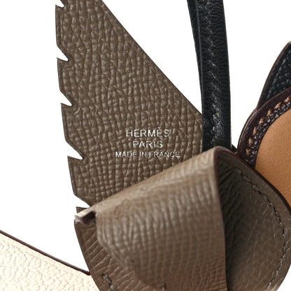 Hermes Epsom Swift Chevre Mysore Birdy Bag Charm Etoupe Nata Biscuit Rouge Sellier Black 3 of 4