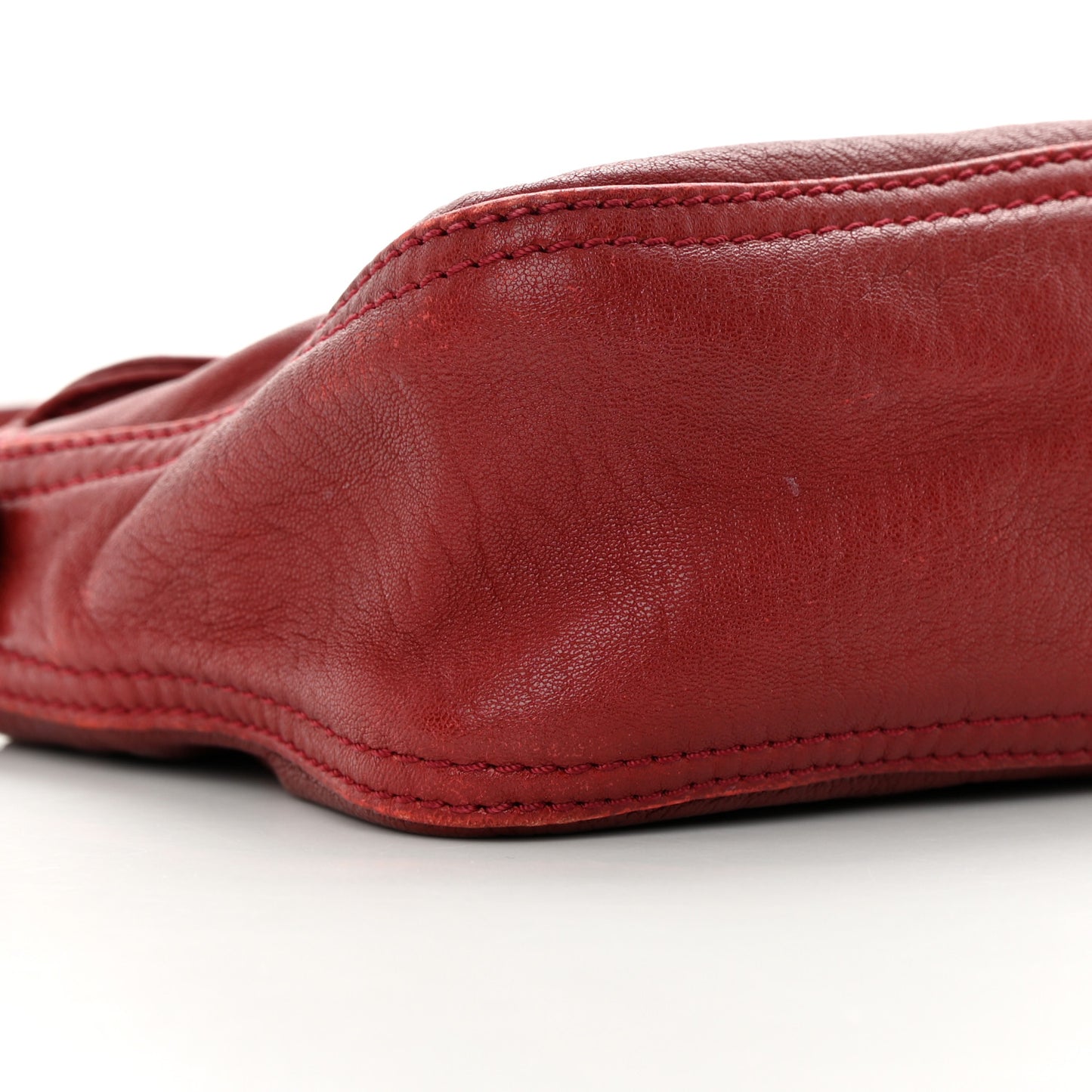 Calfskin Baguette Red