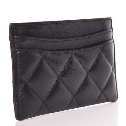 Chanel Lambskin Quilted Card Holder Black 3 of 9