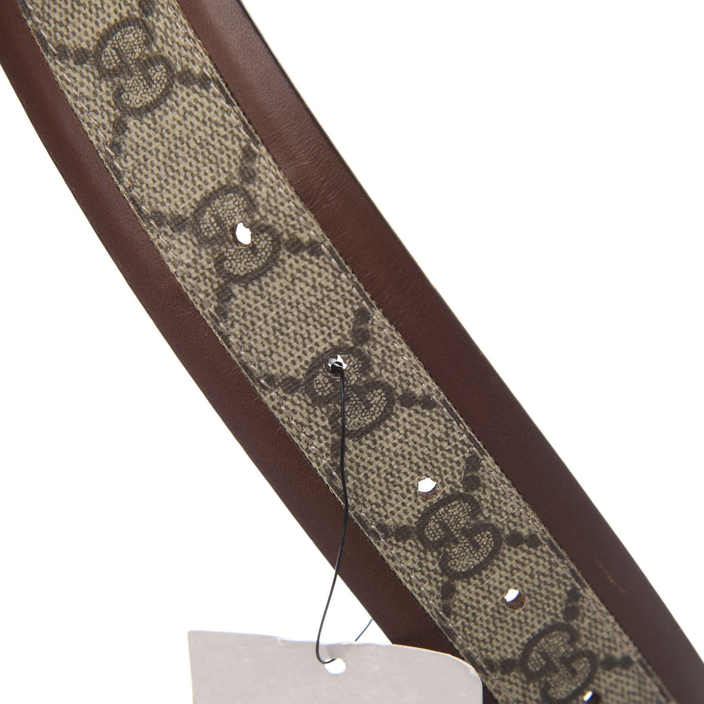 GG Supreme Monogram Selleria Interlocking G 40mm Belt 85 34 Beige Ebony Cuir