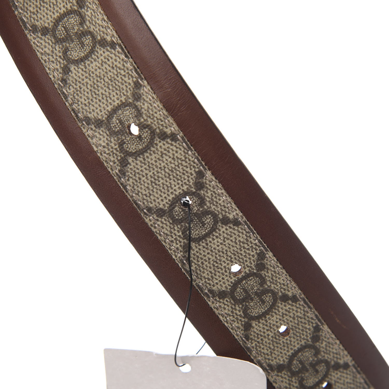 Gucci GG Supreme Monogram Selleria Interlocking G 40mm Belt 85 34 Beige Ebony Cuir 7 of 7