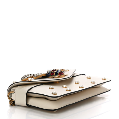 Gucci Nappa Pearl Studded Mini Queen Margaret Broadway Shoulder Bag Mystic White 4 of 12