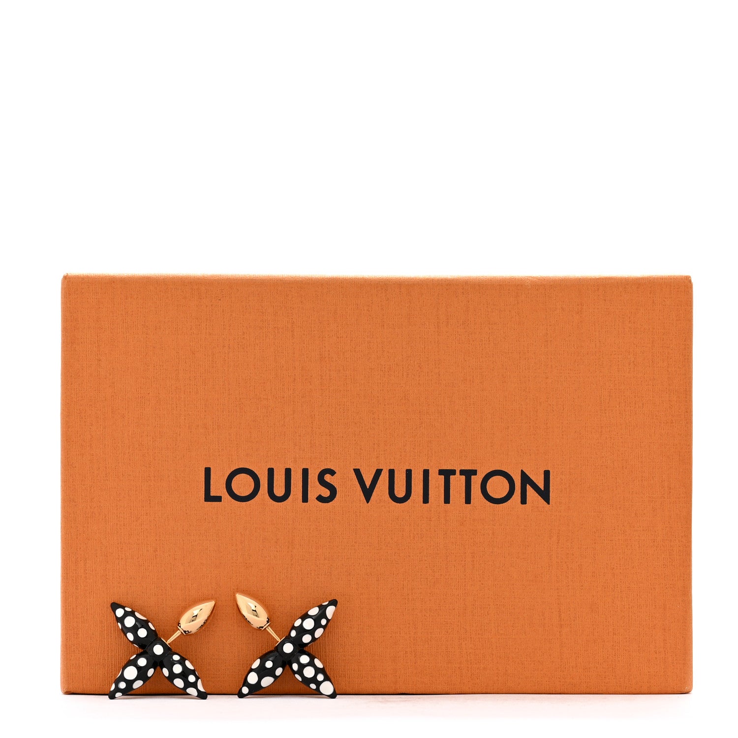 Louis Vuitton LV X YK Louisette Infinity Dot Earrings Gold Black White 7 of 7