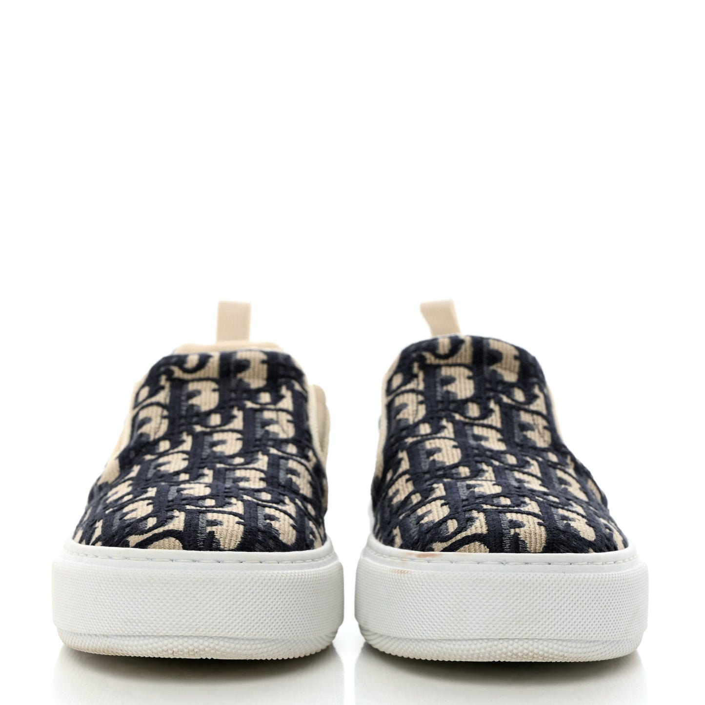 Canvas Oblique Embroidered Womens Solar Slip On Sneakers 37 Deep Blue