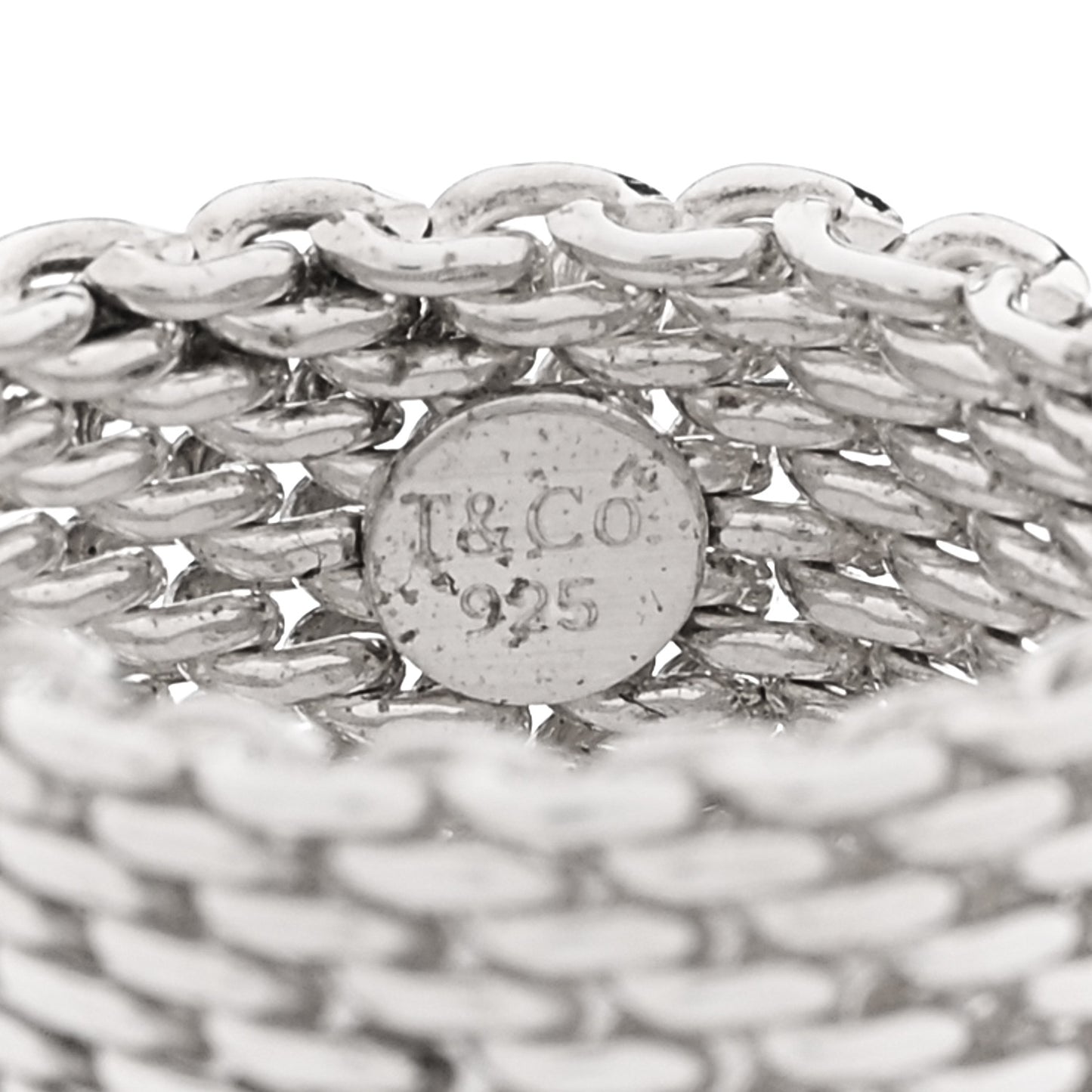Sterling Silver Somerset Mesh Ring 55 7.25