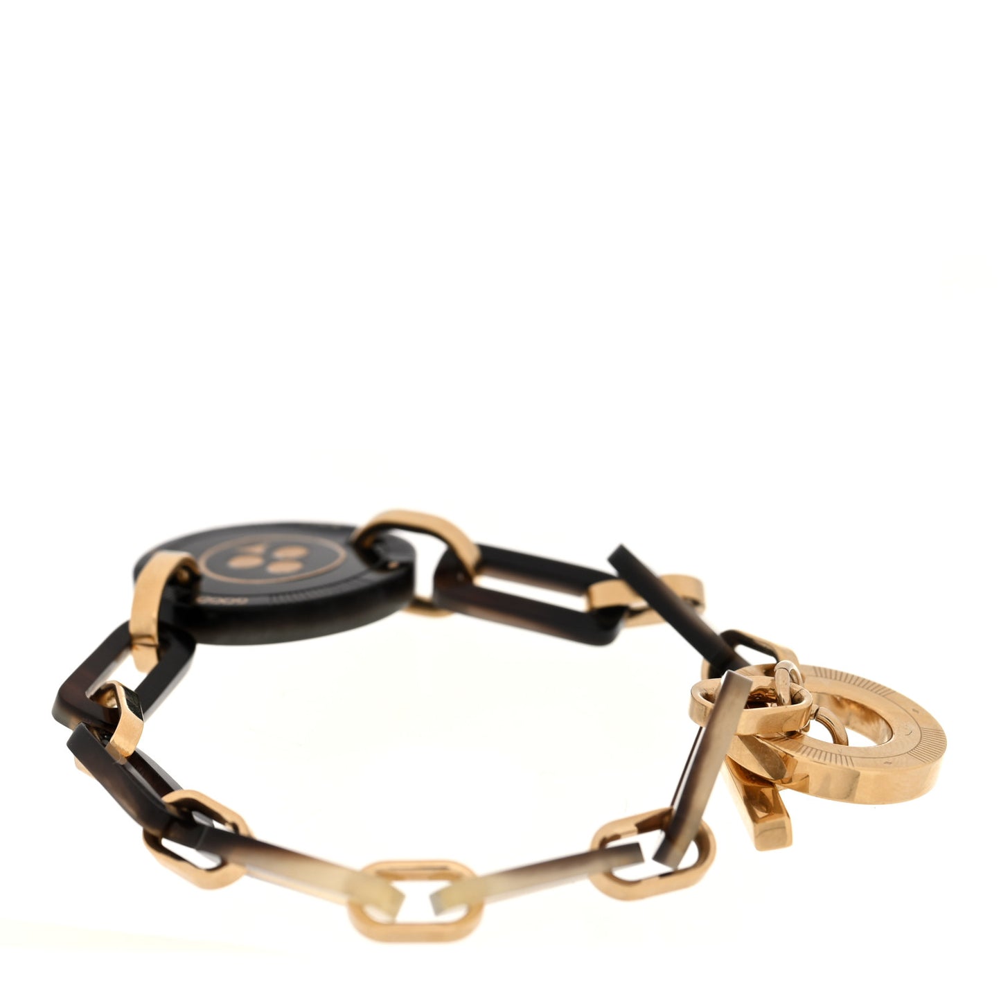 Metal Buffalo Horn Faites Vos Jeux Link Bracelet Gold Black