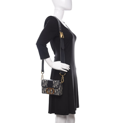 Christian Dior Oblique 30 Montaigne Box Bag Blue 2 of 9