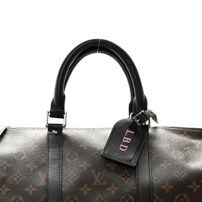Louis Vuitton Monogram Macassar Keepall Bandouliere 55 8 of 11