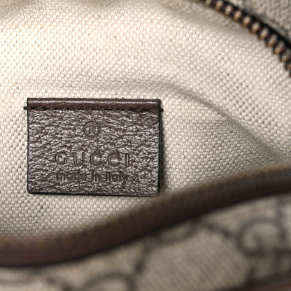 Gucci GG Supreme Monogram Mini Neo Vintage Double Zip Messenger Bag Beige New Acero Crop 6 of 10