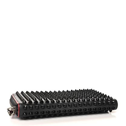 Christian Louboutin Calfskin Panettone Spiked Zip Around Wallet Black 4 of 12