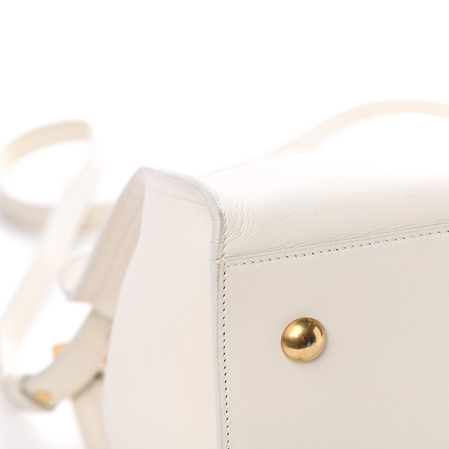 Saint Laurent Calfskin Small Classic Y Cabas White 11 of 15