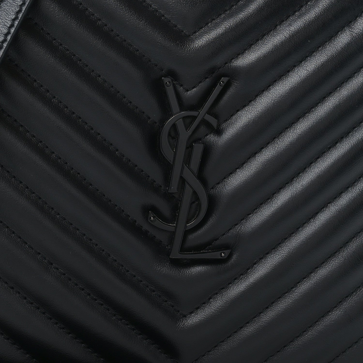 Saint Laurent Calfskin Matelasse Monogram Monochrome Lou Camera Bag Black 8 of 10
