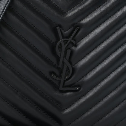 Saint Laurent Calfskin Matelasse Monogram Monochrome Lou Camera Bag Black 8 of 10