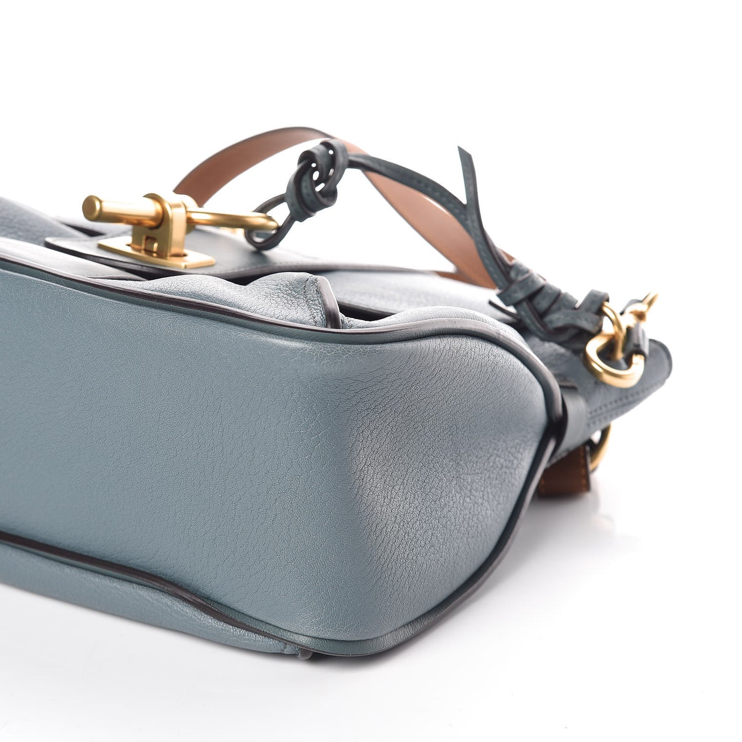 Grained Lambskin Calfskin Small Lexa Shoulder Bag Cloudy Blue