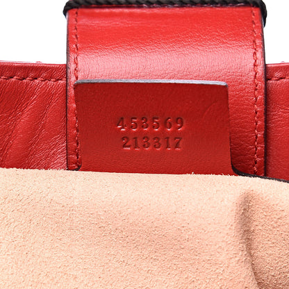 Gucci Calfskin Matelasse Medium GG Marmont Shoulder Tote Bag Hibiscus Red 7 of 11