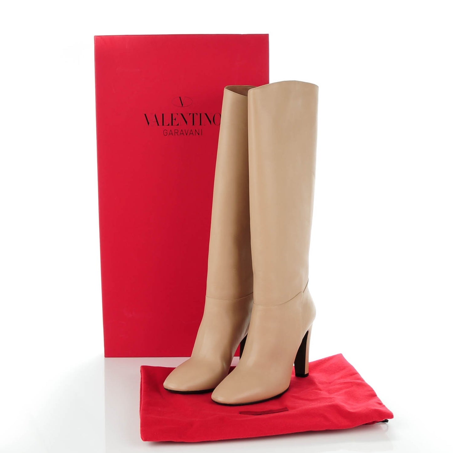 Calfskin Knee High 95mm Boots 41 Nude