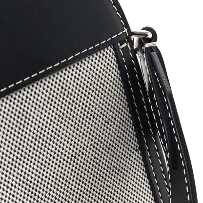 Burberry Canvas Smooth Calfskin Two Tone Medium Pocket Bag Black White 12 of 12