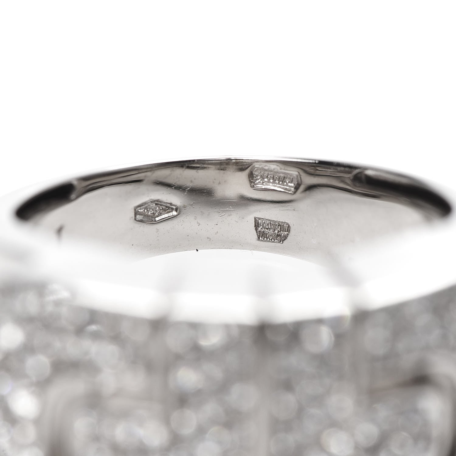 Bulgari 18K White Gold Diamond Parentesi Revolution Ring 51 5.75 6 of 6