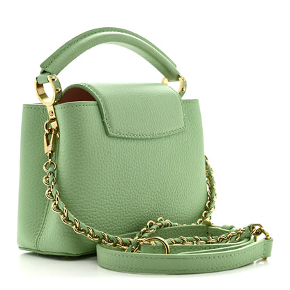 Louis Vuitton Taurillon Mini Capucines Vert Pomme 3 of 9