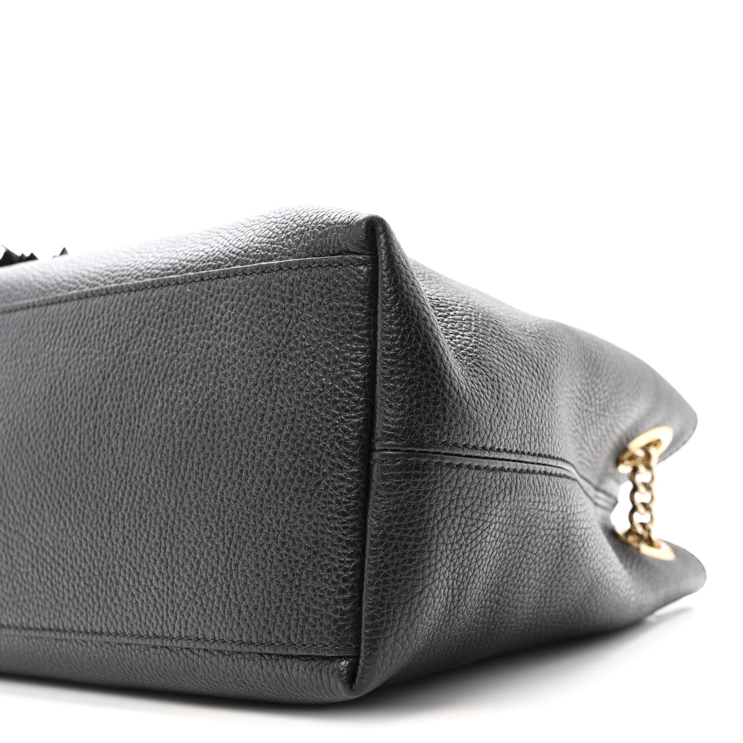 Gucci Pebbled Calfskin Medium Soho Chain Shoulder Bag Black 10 of 13