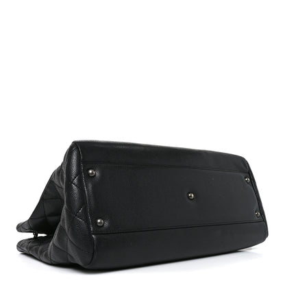 Chanel Metallic Grained Calfskin Woven Chain Large Shopping Bag Black 4 of 10