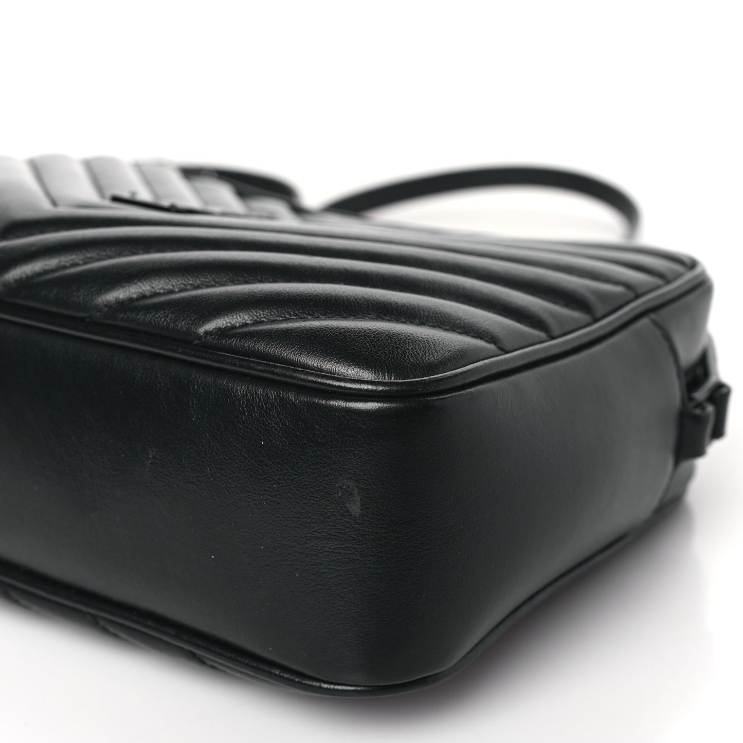 Calfskin Matelasse Monogram Monochrome Lou Camera Bag Black