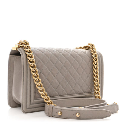 Chanel Caviar Quilted Medium Boy Flap Grey 3 of 11