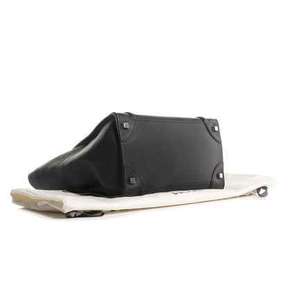 Celine Drummed Calfskin Mini Luggage Black 4 of 8