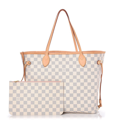 Louis Vuitton Damier Azur Neo Neverfull MM Rose Ballerine 1 of 10