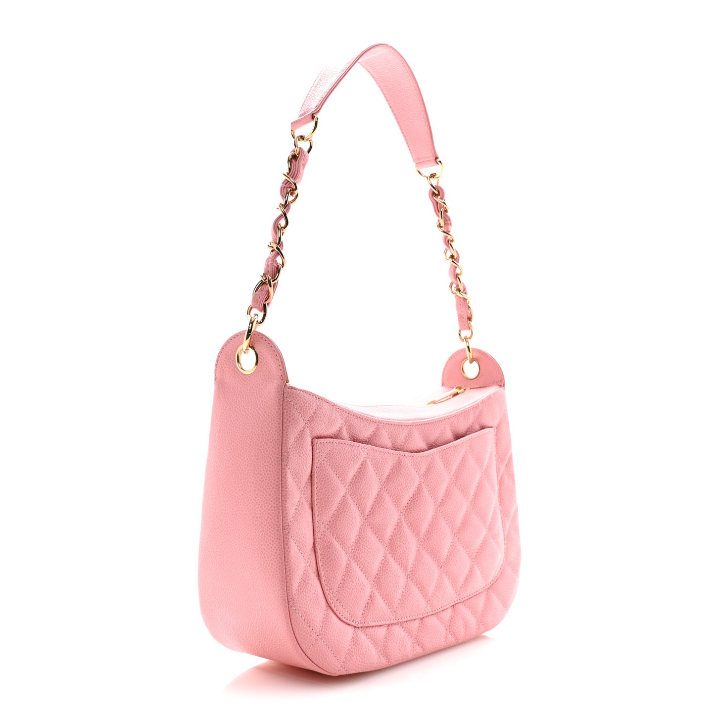 Caviar Quilted Timeless CC Shoulder Bag Pink