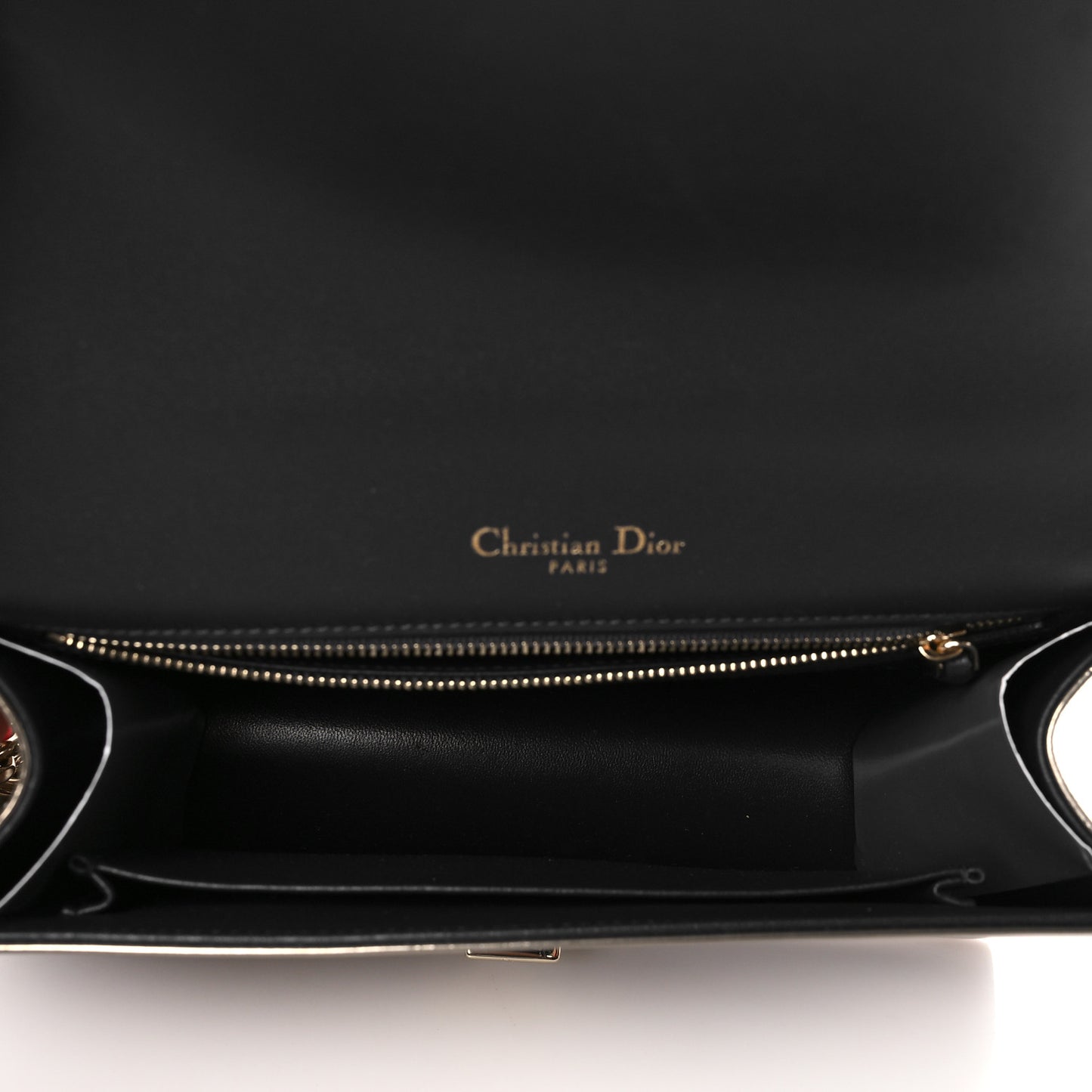 Metallic Patent Micro-Cannage Medium Diorama Flap Bag Gold