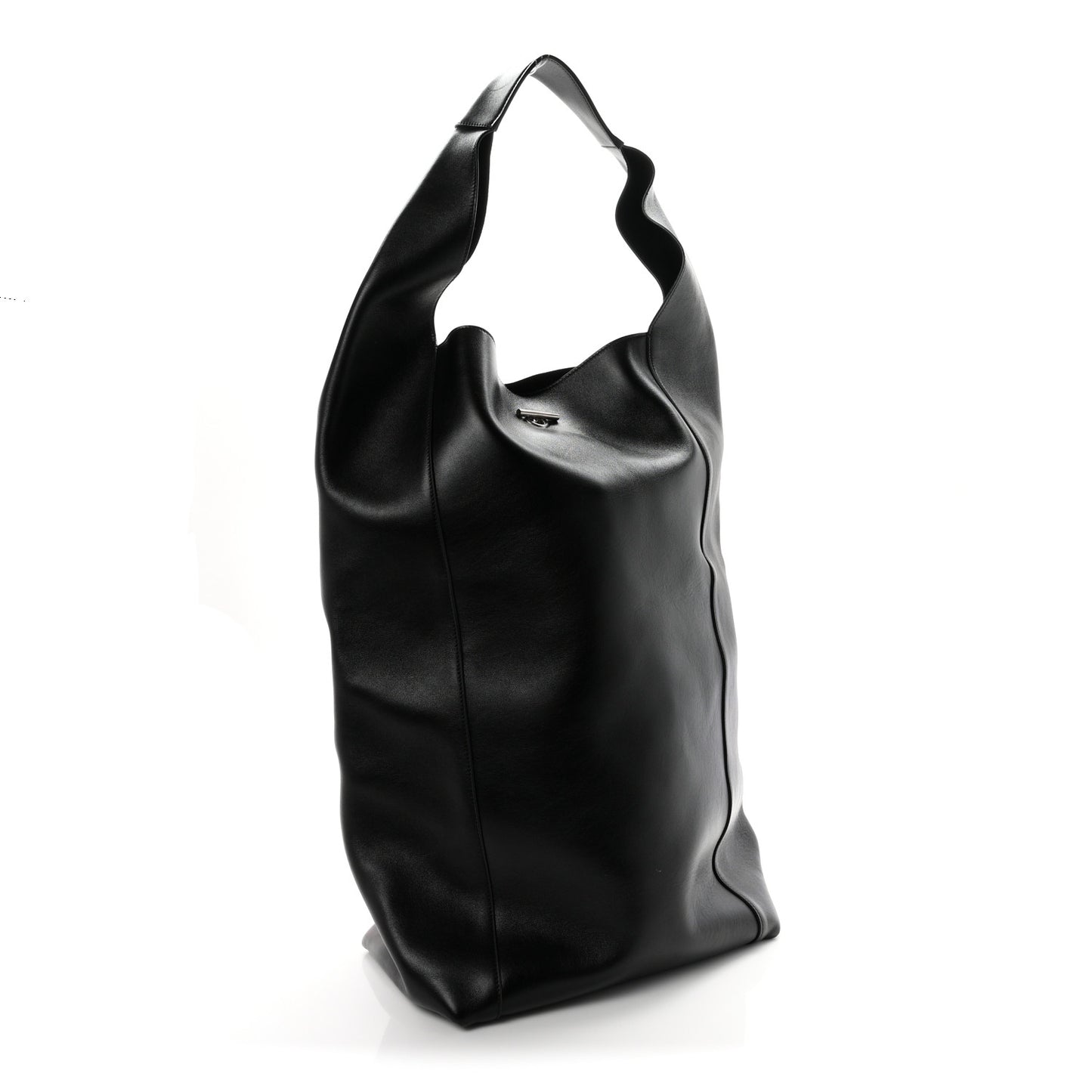Supple Calfskin Large Tanger Hobo Black