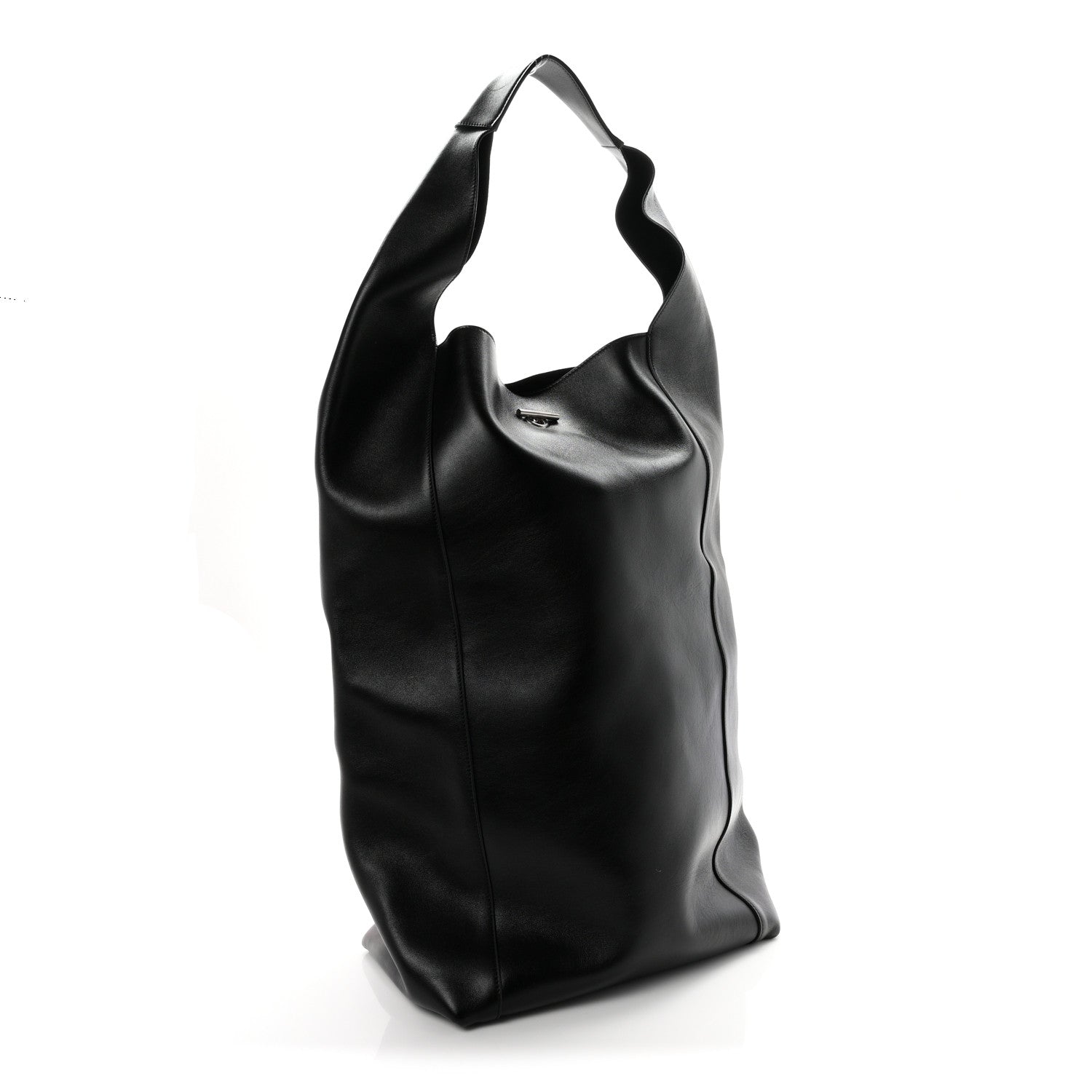 Saint Laurent Supple Calfskin Large Tanger Hobo Black 4 of 10